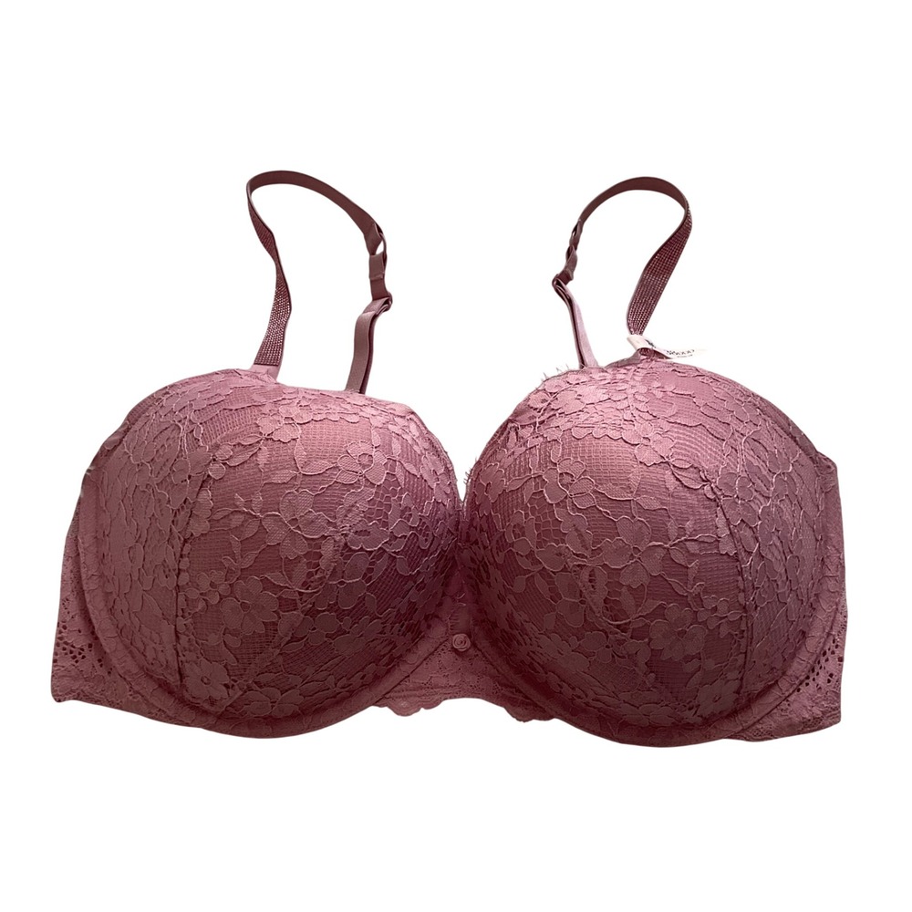 Victoria's Secret Rose‎ Pink Dream Angels Push Up Rhinestone Strap Bra - NEW